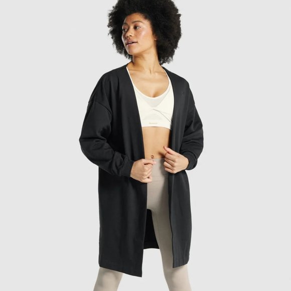 Gymshark Sweaters - Gymshark Whitney Oversized Robe - Black Women's Medium